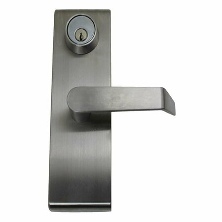 LOCKEY USA Lever Handle Clutch Exit Trim, Schlage Keyway, Stainless Steel,  PBLHCL